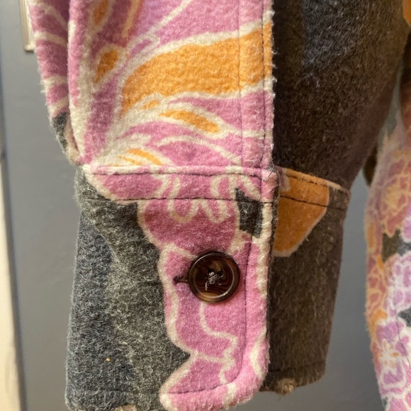 NWT-FREE PEOPLE Floral Print Button Down Jacket/Shirt Multiple S,M - Picture 3 of 16